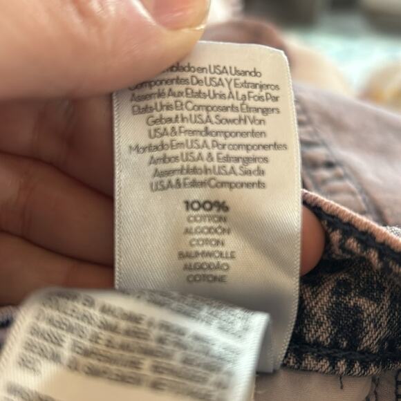 NEW Snacks by Mother The Pleated Fun Dip Puddle jeans in Silver Pink, 27 - Picture 11 of 13